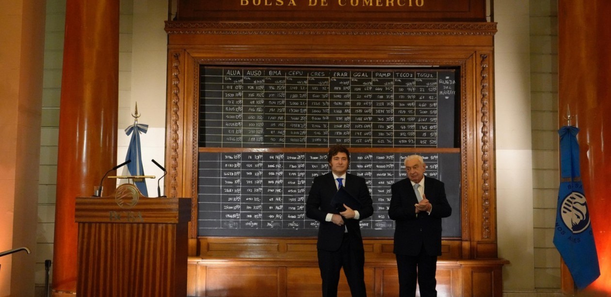 Milei en la Bolsa de Comercio de Buenos Aires: “Voy a ser reelecto”